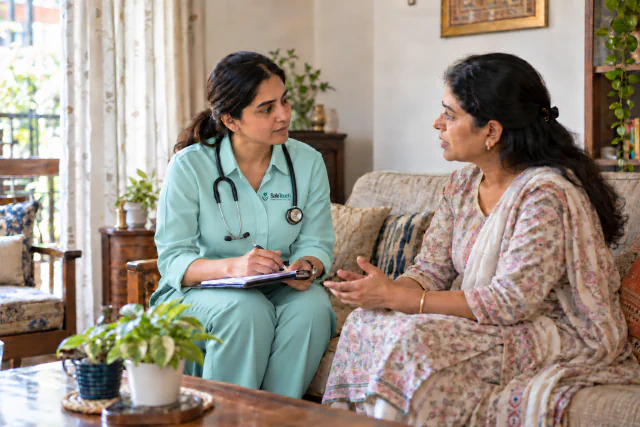 A doctor listening during a planned consultation
